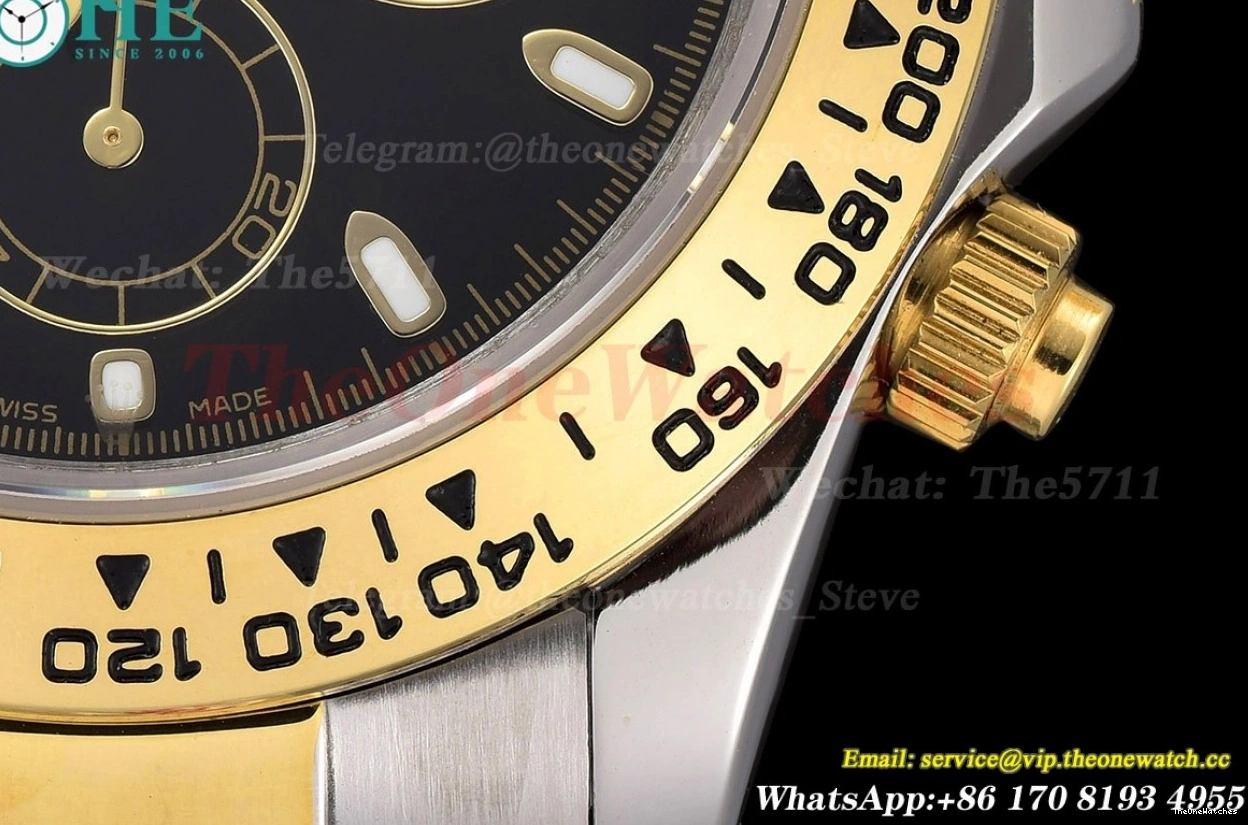 Dial SS GDF YG 40mm Daytona Black A3836 0403